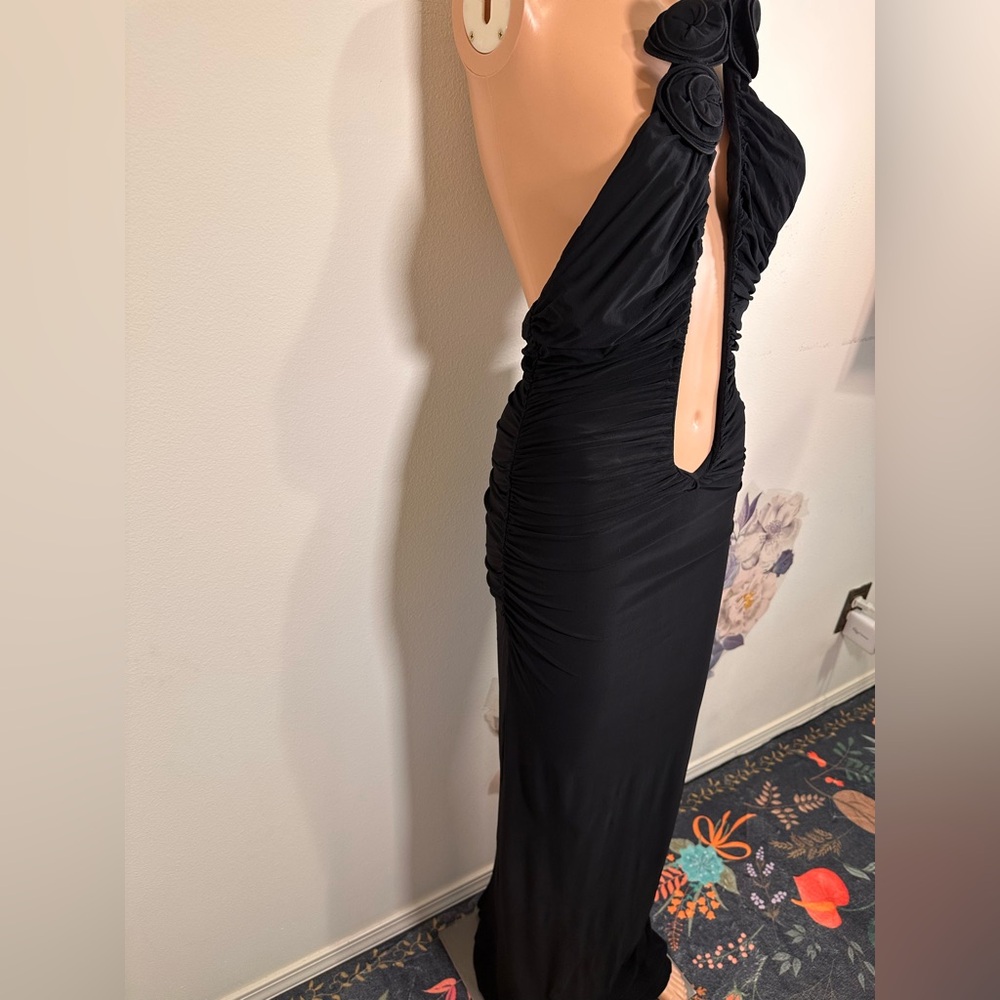 New Magda Butrym Plunging Gown in Black maxi backless strapless cutout small - Picture 5 of 16